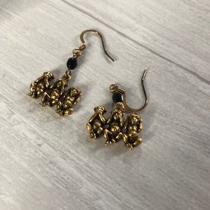 Monkey statement earrings